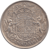 1947 CANADA 50 CENTS - WORLD COINS - Cambridgeshire Coins