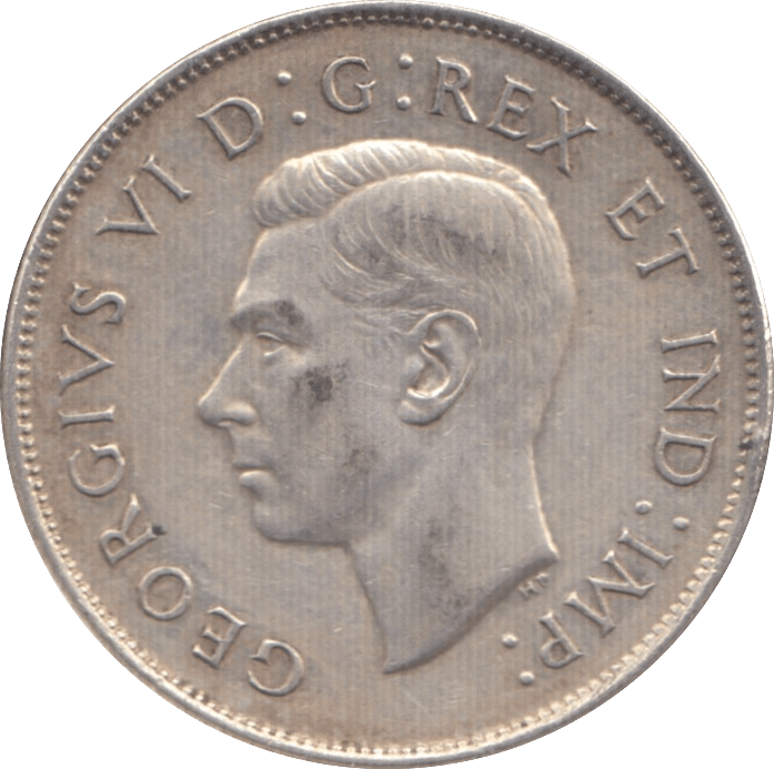 1947 CANADA 50 CENTS - WORLD COINS - Cambridgeshire Coins