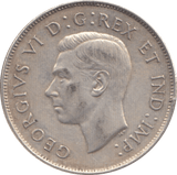1947 CANADA 50 CENTS - WORLD COINS - Cambridgeshire Coins