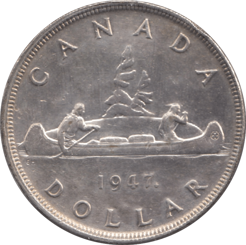 1947 CANADA SILVER ONE DOLLAR 8 - WORLD SILVER COINS - Cambridgeshire Coins