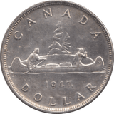1947 CANADA SILVER ONE DOLLAR 8 - WORLD SILVER COINS - Cambridgeshire Coins