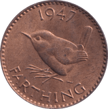 1947 FARTHING ( BU ) - Farthing - Cambridgeshire Coins