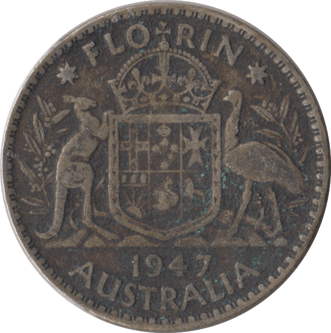 1947 FLORIN AUSTRALIA - SILVER WORLD COINS - Cambridgeshire Coins