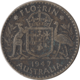 1947 FLORIN AUSTRALIA - SILVER WORLD COINS - Cambridgeshire Coins
