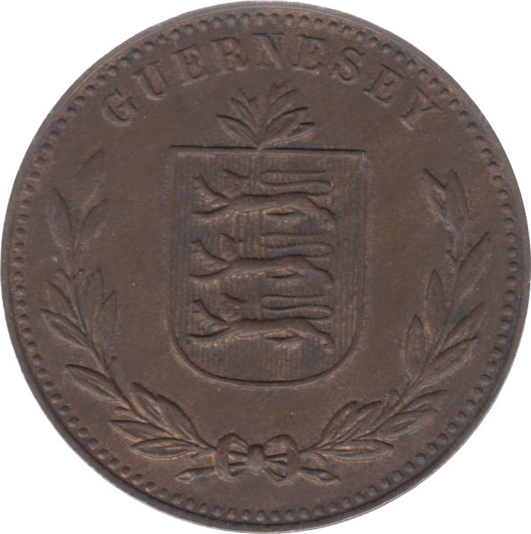 1947 GUERNSEY 8 DOUBLES 9 - WORLD COINS - Cambridgeshire Coins