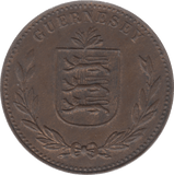 1947 GUERNSEY 8 DOUBLES 9 - WORLD COINS - Cambridgeshire Coins