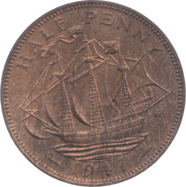 1947 HALFPENNY ( UNC ) 5 - Halfpenny - Cambridgeshire Coins