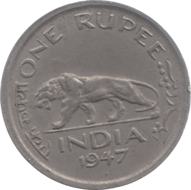 1947 INDIA ONE RUPEE - WORLD COINS - Cambridgeshire Coins