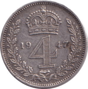 1947 MAUNDY FOURPENCE ( EF ) - Maundy Coins - Cambridgeshire Coins