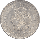 1947 MEXICO SILVER 5 PESOS - WORLD SILVER COINS - Cambridgeshire Coins