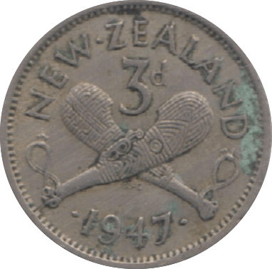1947 NEW ZEALAND THREEPENCE - WORLD COINS - Cambridgeshire Coins