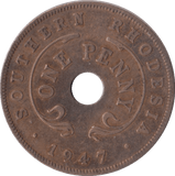 1947 PENNY SOUTHERN RHODESIA - WORLD COINS - Cambridgeshire Coins