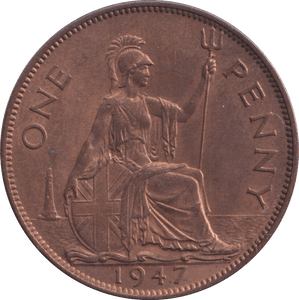1947 PENNY ( UNC ) 3 - Penny - Cambridgeshire Coins