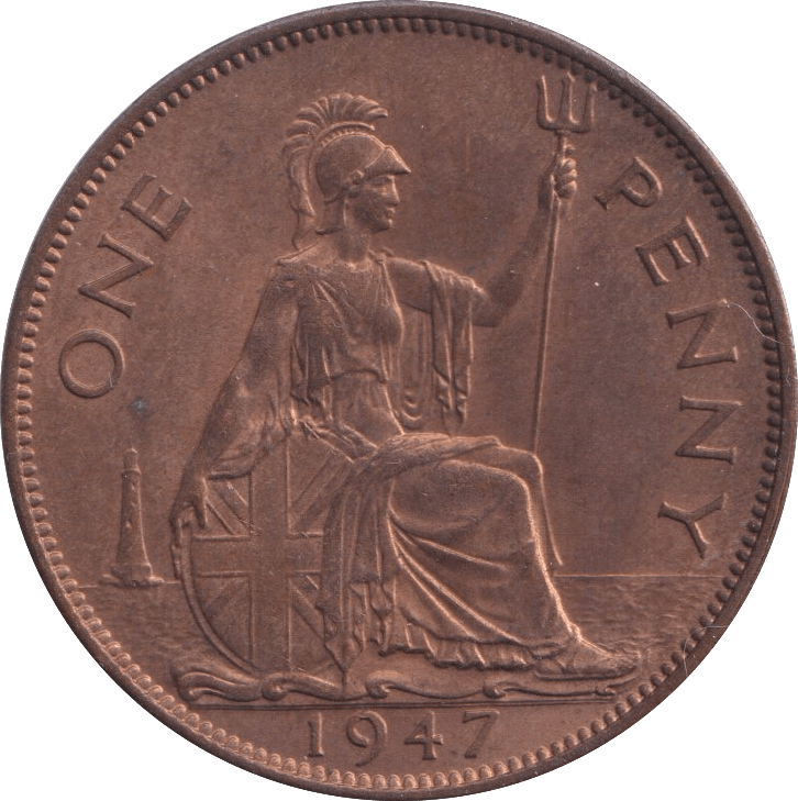 1947 PENNY ( UNC ) 3 - Penny - Cambridgeshire Coins