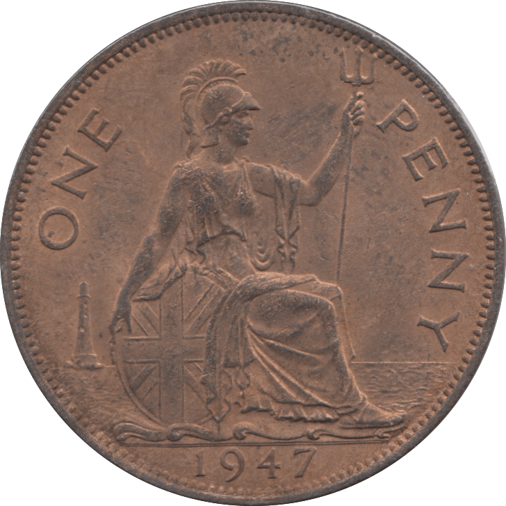 1947 PENNY ( UNC ) 6 - Penny - Cambridgeshire Coins