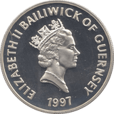 1947 SILVER 5 POUNDS GUERNSEY - WORLD SILVER COINS - Cambridgeshire Coins