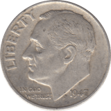 1947 SILVER DIME USA - SILVER WORLD COINS - Cambridgeshire Coins