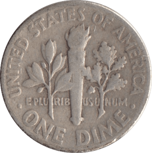 1947 SILVER ONE DIME USA - SILVER WORLD COINS - Cambridgeshire Coins