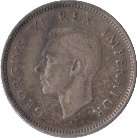 1947 SOUTH AFRICA SILVER SIXPENCE - SILVER WORLD COINS - Cambridgeshire Coins