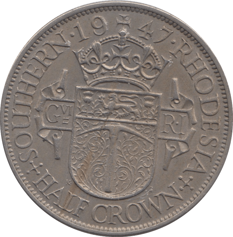 1947 SOUTHERN RHODESIA HALFCROWN - WORLD COINS - Cambridgeshire Coins