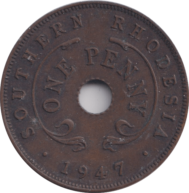 1947 SOUTHERN RHODESIA PENNY - WORLD COINS - Cambridgeshire Coins