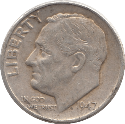 1947 USA SILVER DIME DENVER MINT - SILVER WORLD COINS - Cambridgeshire Coins