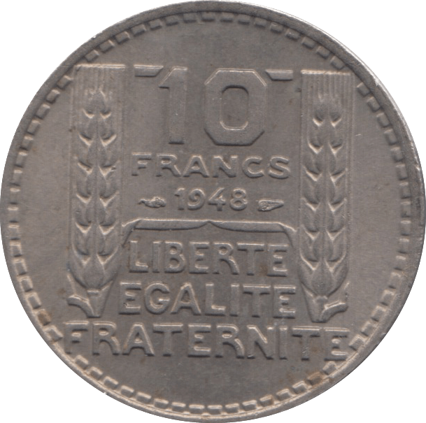 1948 10 FRANCS FRANCE - WORLD COINS - Cambridgeshire Coins