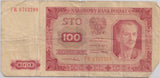 1948 100 ZŁOTY BANK OF POLAND BANKNOTE REF 1421 - World Banknotes - Cambridgeshire Coins