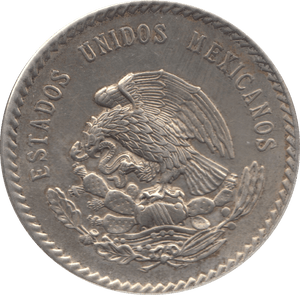 1948 5 SILVER PESOS MEXICO - SILVER WORLD COINS - Cambridgeshire Coins