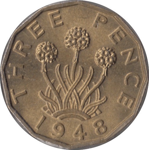 1948 BRASS THREEPENCE ( BU ) - Threepence - Cambridgeshire Coins