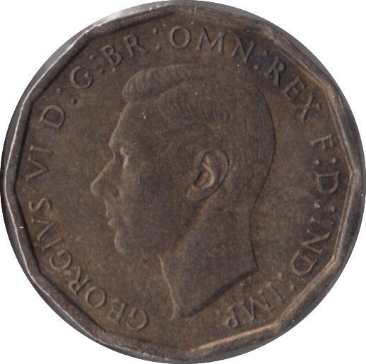 1948 BRASS THREEPENCE ( UNC ) - Threepence - Cambridgeshire Coins