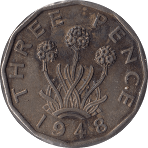 1948 BRASS THREEPENCE ( UNC ) - Threepence - Cambridgeshire Coins