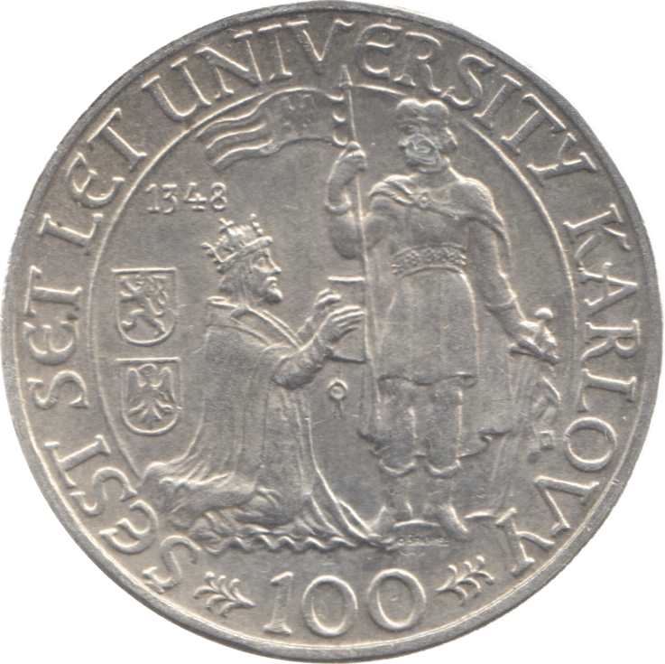 1948 CZECHOSLOVAKIA SILVER 100 KORUN - SILVER WORLD COINS - Cambridgeshire Coins