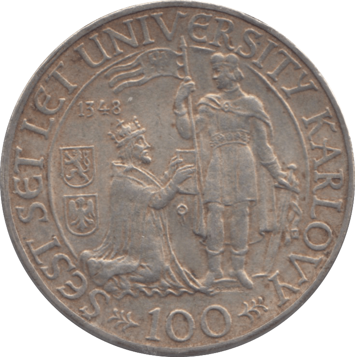 1948 CZECHOSLOVAKIA SILVER 100 KORUN - WORLD SILVER COINS - Cambridgeshire Coins