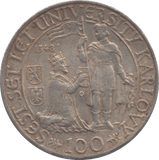 1948 CZECHOSLOVAKIA SILVER 100 KORUN - WORLD SILVER COINS - Cambridgeshire Coins