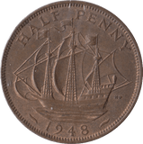 1948 HALFPENNY ( UNC ) - Halfpenny - Cambridgeshire Coins