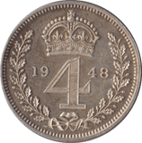 1948 MAUNDY FOURPENCE ( UNC ) - MAUNDY FOURPENCE - Cambridgeshire Coins