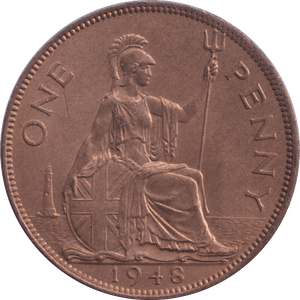 1948 PENNY ( UNC ) 2 - Penny - Cambridgeshire Coins