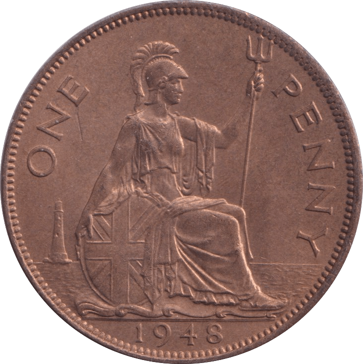 1948 PENNY ( UNC ) 2 - Penny - Cambridgeshire Coins