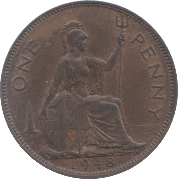 1948 PENNY ( UNC ) 6 - Penny - Cambridgeshire Coins
