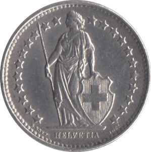 1948 SILVER 1/2 FRANC FRANCE - SILVER WORLD COINS - Cambridgeshire Coins