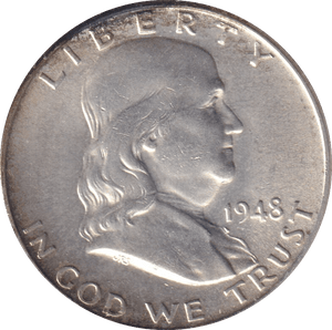 1948 SILVER HALF DOLLAR USA - Cambridgeshire Coins
