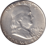 1948 SILVER HALF DOLLAR USA - Cambridgeshire Coins