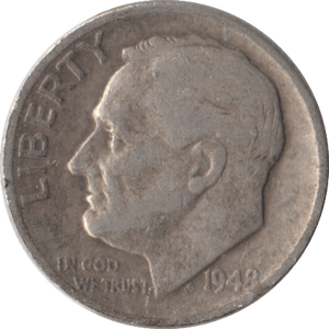 1948 SILVER ONE DIME USA - SILVER WORLD COINS - Cambridgeshire Coins