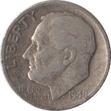 1948 SILVER ONE DIME USA - SILVER WORLD COINS - Cambridgeshire Coins