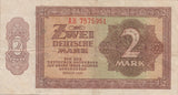 1948 ZWEI deutsche mark banknote AB 7575961 REF 188 - World Banknotes - Cambridgeshire Coins