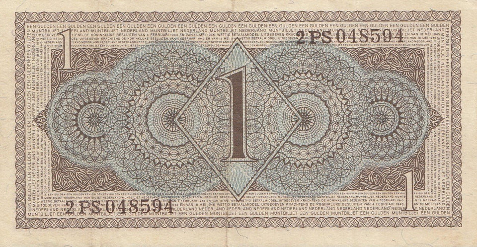 1949 1 GULDEN BANKNOTE NETHERLANDS ( REF 278 ) - World Banknotes - Cambridgeshire Coins
