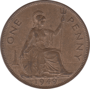 1949 1 PENNY ( AUNC ) 6 - Penny - Cambridgeshire Coins