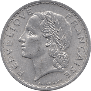 1949 5 FRANCS FRANCE - WORLD COINS - Cambridgeshire Coins