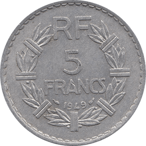 1949 5 FRANCS FRANCE - WORLD COINS - Cambridgeshire Coins